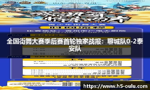 全国街舞大赛季后赛首轮独家战报：聊城队0-2泰安队